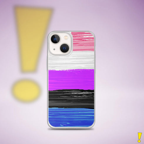 Genderfluid Pride Flag Paint Strokes Clear Case for iPhone®