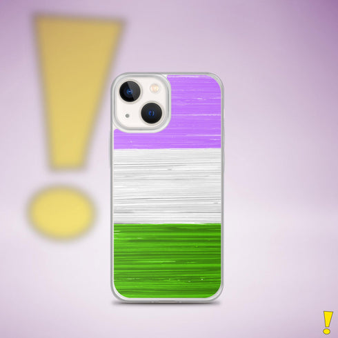 Genderqueer Pride Flag Paint Strokes Clear Case for iPhone®