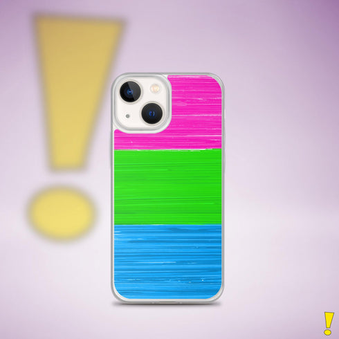 Polysexual Pride Flag Paint Strokes Clear Case for iPhone®