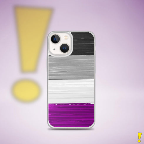 Asexual Pride Flag Paint Strokes Clear Case for iPhone®