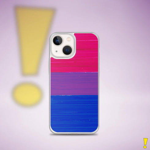 Bisexual Pride Flag Paint Strokes Clear Case for iPhone®