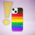 LGBTQ Philly Pride Flag Paint Strokes Clear Case for iPhone®