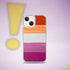 Lesbian Pride Flag Paint Strokes Clear Case for iPhone®