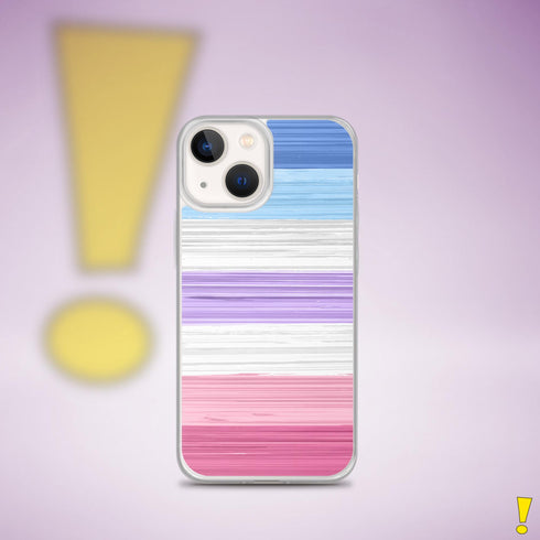Bigender Pride Flag Brush Strokes Clear Case for iPhone®