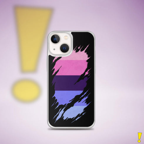 Omnisexual Pride Flag Ripped Reveal Clear Case for iPhone®