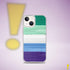 Gay Male Pride Flag Brush Strokes Clear Case for iPhone®
