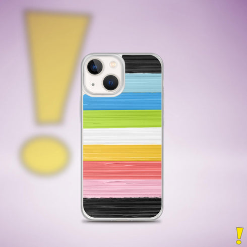 Queer Pride Flag Brush Strokes Clear Case for iPhone®