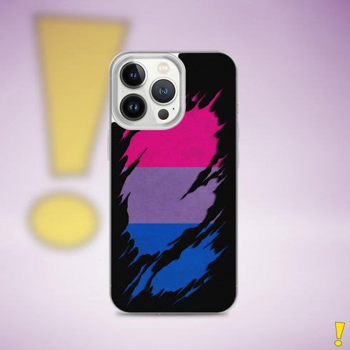 Bisexual Pride Flag Ripped Reveal Clear Case for iPhone®