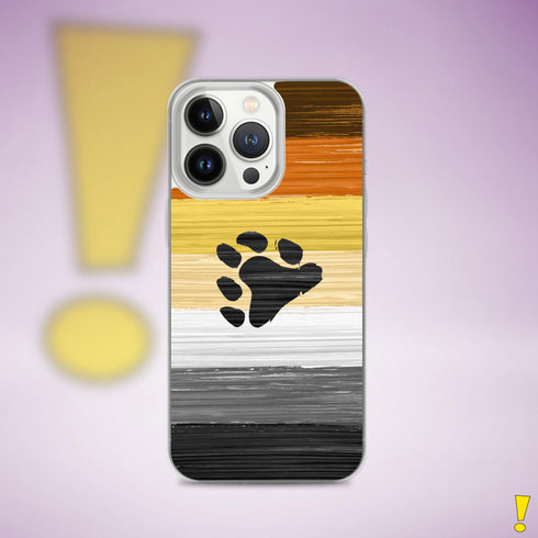 Bear Pride Flag Paint Strokes Clear Case for iPhone®
