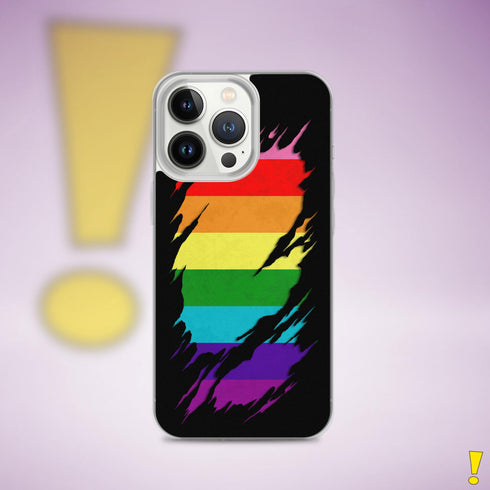 Original LGBTQ Pride Flag Ripped Reveal Clear Case for iPhone®