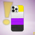 Nonbinary Pride Flag Paint Strokes Clear Case for iPhone®