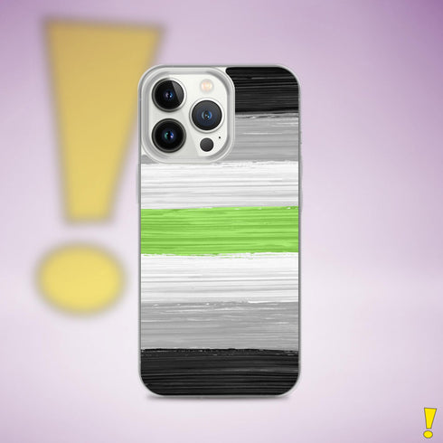 Agender Pride Flag Paint Strokes Clear Case for iPhone®