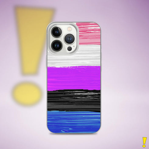 Genderfluid Pride Flag Paint Strokes Clear Case for iPhone®