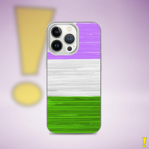Genderqueer Pride Flag Paint Strokes Clear Case for iPhone®