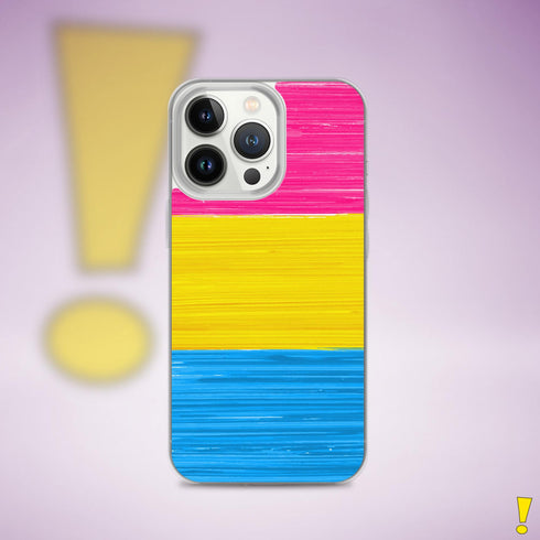 Pansexual Pride Flag Paint Strokes Clear Case for iPhone®