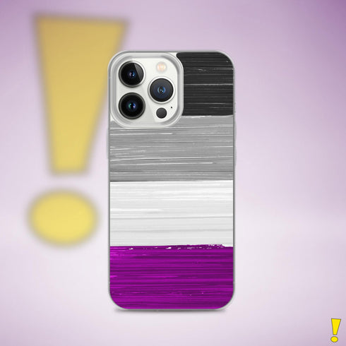 Asexual Pride Flag Paint Strokes Clear Case for iPhone®