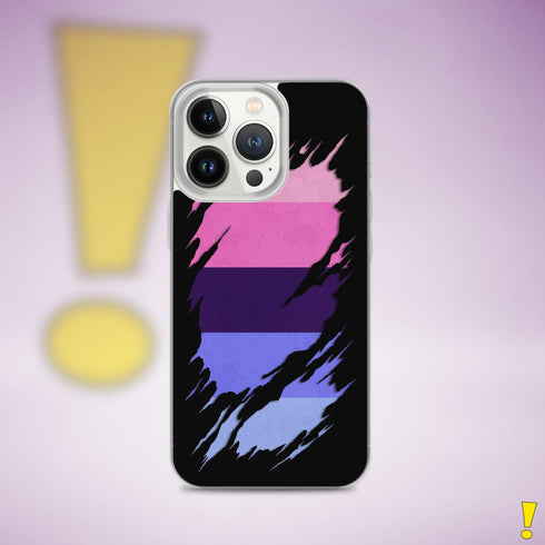Omnisexual Pride Flag Ripped Reveal Clear Case for iPhone®