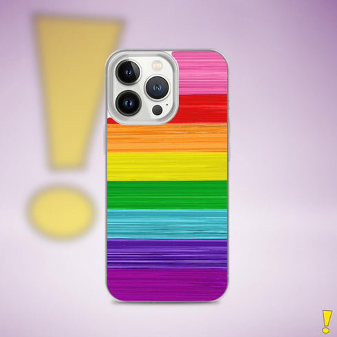Original LGBTQ Pride Flag Brush Strokes Clear Case for iPhone®