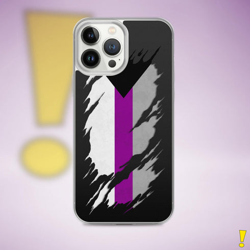 Demisexual Pride Flag Ripped Reveal Clear Case for iPhone®