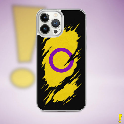 Intersex Pride Flag Ripped Reveal Clear Case for iPhone®