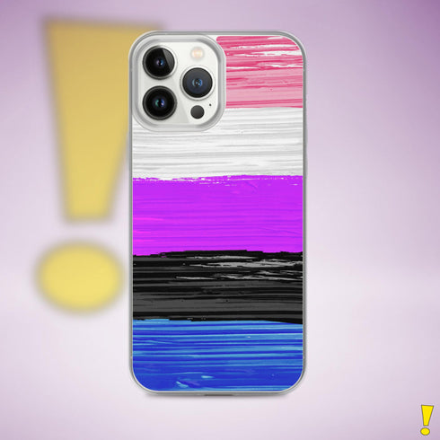 Genderfluid Pride Flag Paint Strokes Clear Case for iPhone®