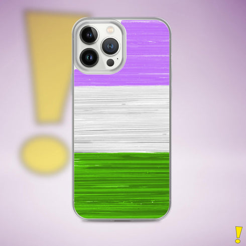 Genderqueer Pride Flag Paint Strokes Clear Case for iPhone®