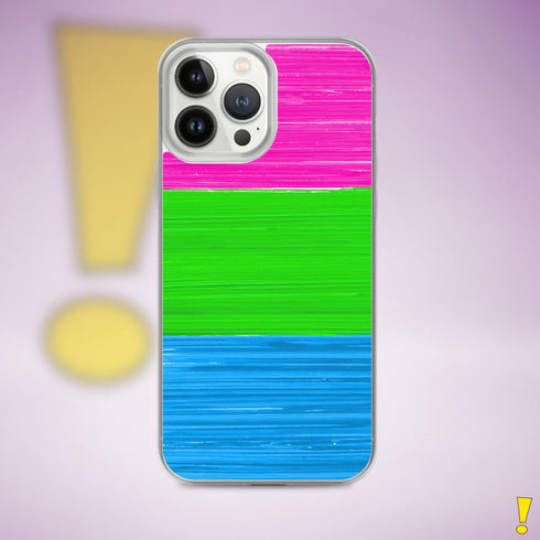 Polysexual Pride Flag Paint Strokes Clear Case for iPhone®