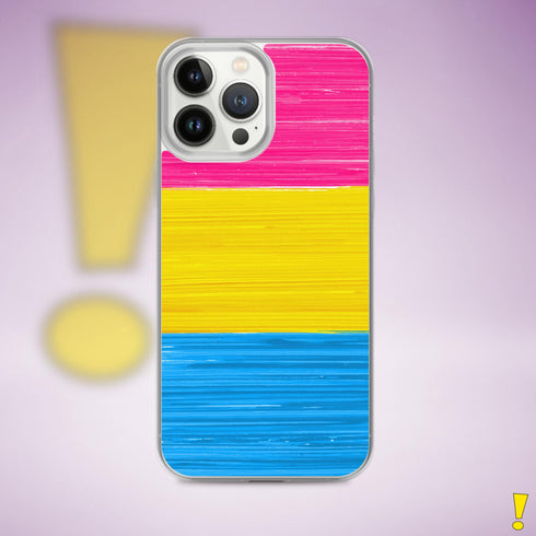 Pansexual Pride Flag Paint Strokes Clear Case for iPhone®