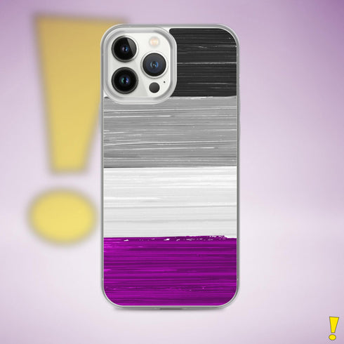 Asexual Pride Flag Paint Strokes Clear Case for iPhone®