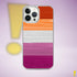 Lesbian Pride Flag Paint Strokes Clear Case for iPhone®