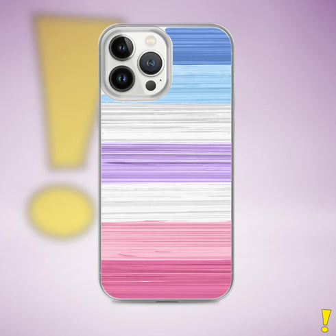 Bigender Pride Flag Brush Strokes Clear Case for iPhone®