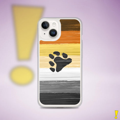 Bear Pride Flag Paint Strokes Clear Case for iPhone®