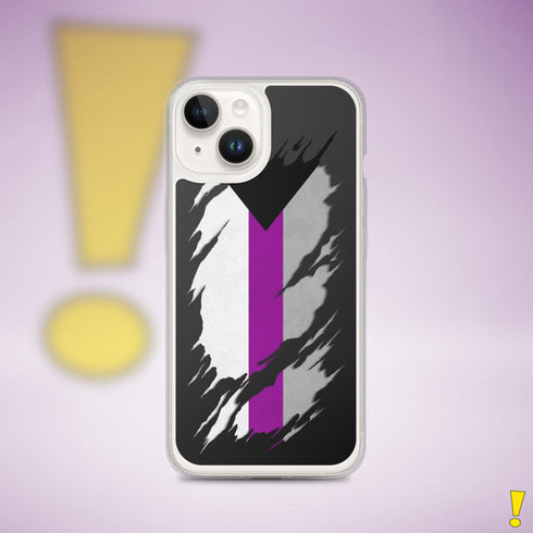 Demisexual Pride Flag Ripped Reveal Clear Case for iPhone®
