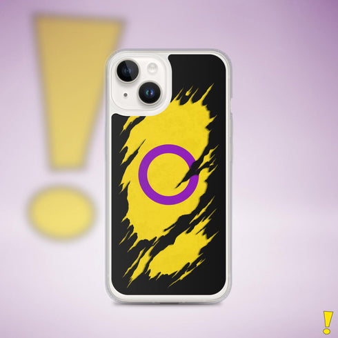 Intersex Pride Flag Ripped Reveal Clear Case for iPhone®