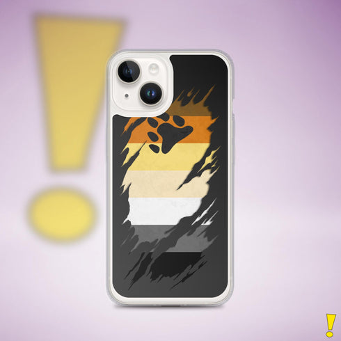 Bear Pride Flag Ripped Reveal Clear Case for iPhone®
