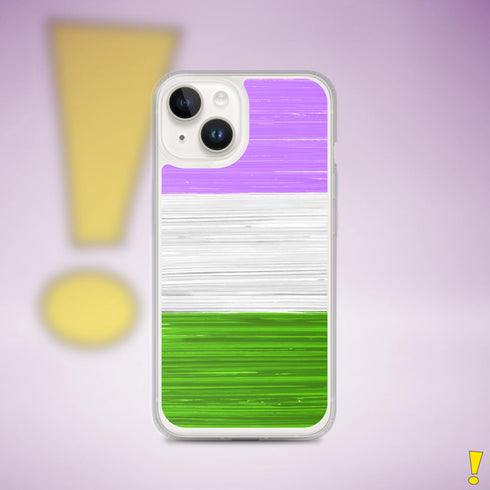 Genderqueer Pride Flag Paint Strokes Clear Case for iPhone®