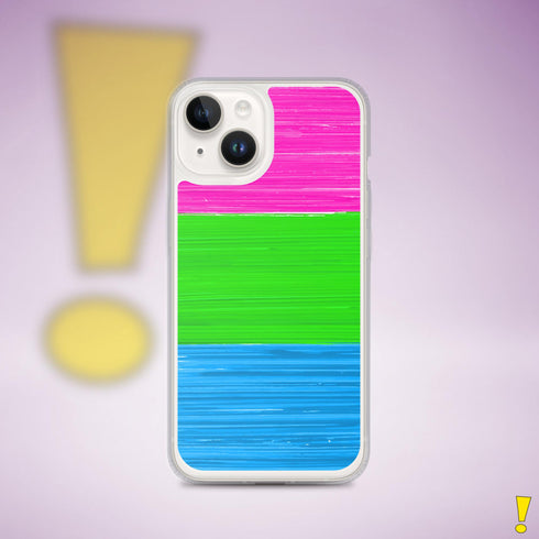 Polysexual Pride Flag Paint Strokes Clear Case for iPhone®