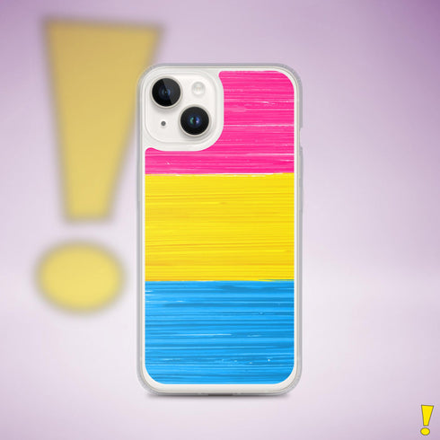 Pansexual Pride Flag Paint Strokes Clear Case for iPhone®