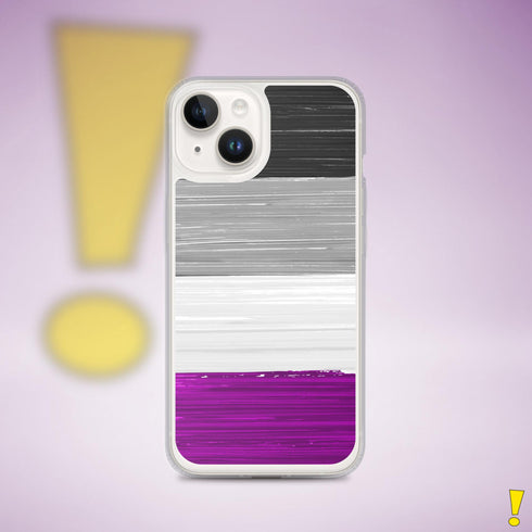 Asexual Pride Flag Paint Strokes Clear Case for iPhone®