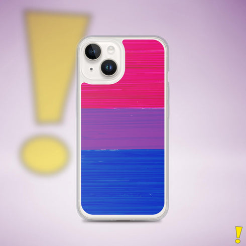 Bisexual Pride Flag Paint Strokes Clear Case for iPhone®