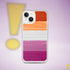 Lesbian Pride Flag Paint Strokes Clear Case for iPhone®