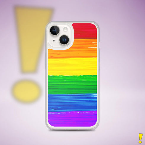 LGBTQ Rainbow Pride Flag Paint Strokes Clear Case for iPhone®