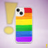 LGBTQ Rainbow Pride Flag Paint Strokes Clear Case for iPhone®