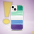 Gay Male Pride Flag Brush Strokes Clear Case for iPhone®