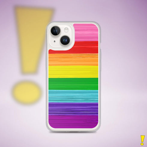 Original LGBTQ Pride Flag Brush Strokes Clear Case for iPhone®
