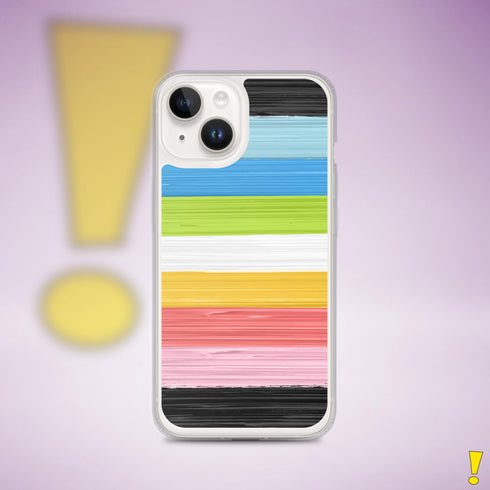 Queer Pride Flag Brush Strokes Clear Case for iPhone®