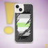 Agender Pride Flag Ripped Reveal Clear Case for iPhone®