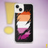 Lesbian Pride Flag Ripped Reveal Clear Case for iPhone®