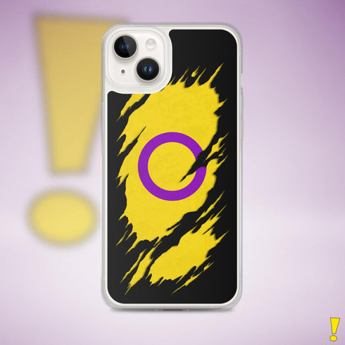 Intersex Pride Flag Ripped Reveal Clear Case for iPhone®