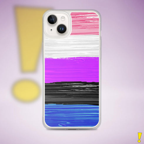 Genderfluid Pride Flag Paint Strokes Clear Case for iPhone®